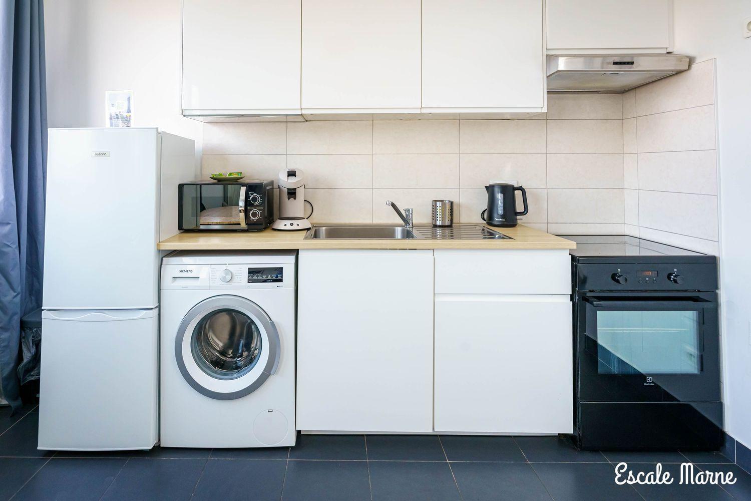Escale-Marne Fr - 102 - Free Parking - Free Luggage Storage - All Equipped - Linen Included - Washing Machine - 10Mn Walk Metro 8 - Rer A - Panoramic View - From 1 To 4 Guests Maisons-Alfort Luaran gambar